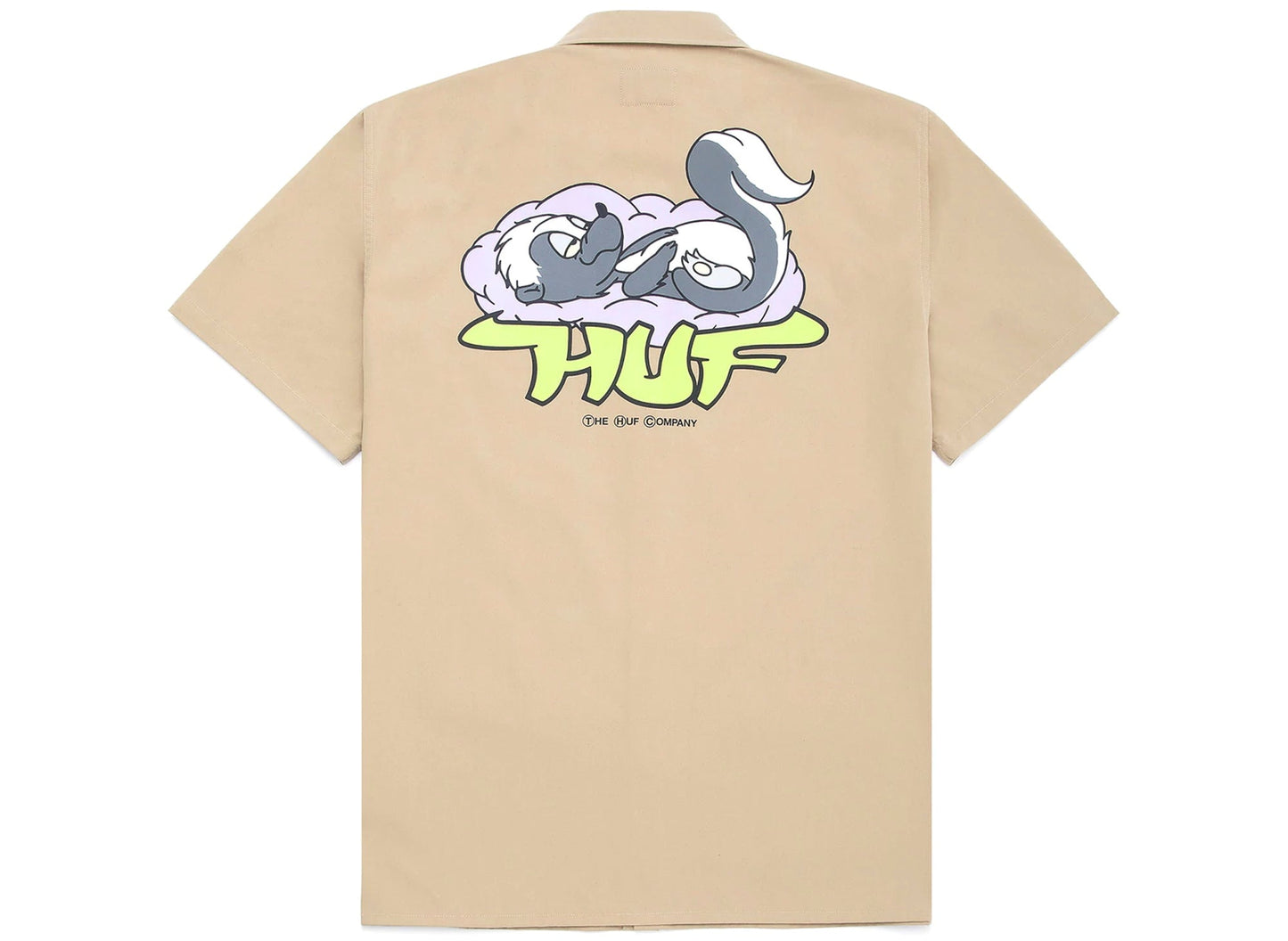HUF Skunky S/S Work Shirt in Khaki