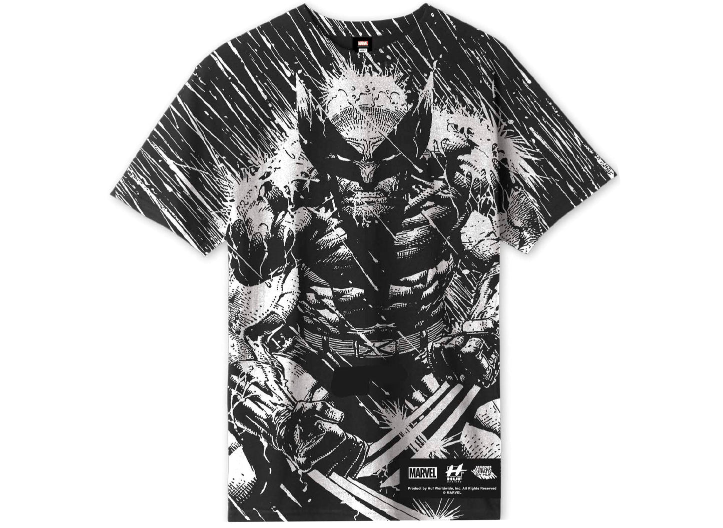 HUF Wolverine Rain S/S Tee in Black