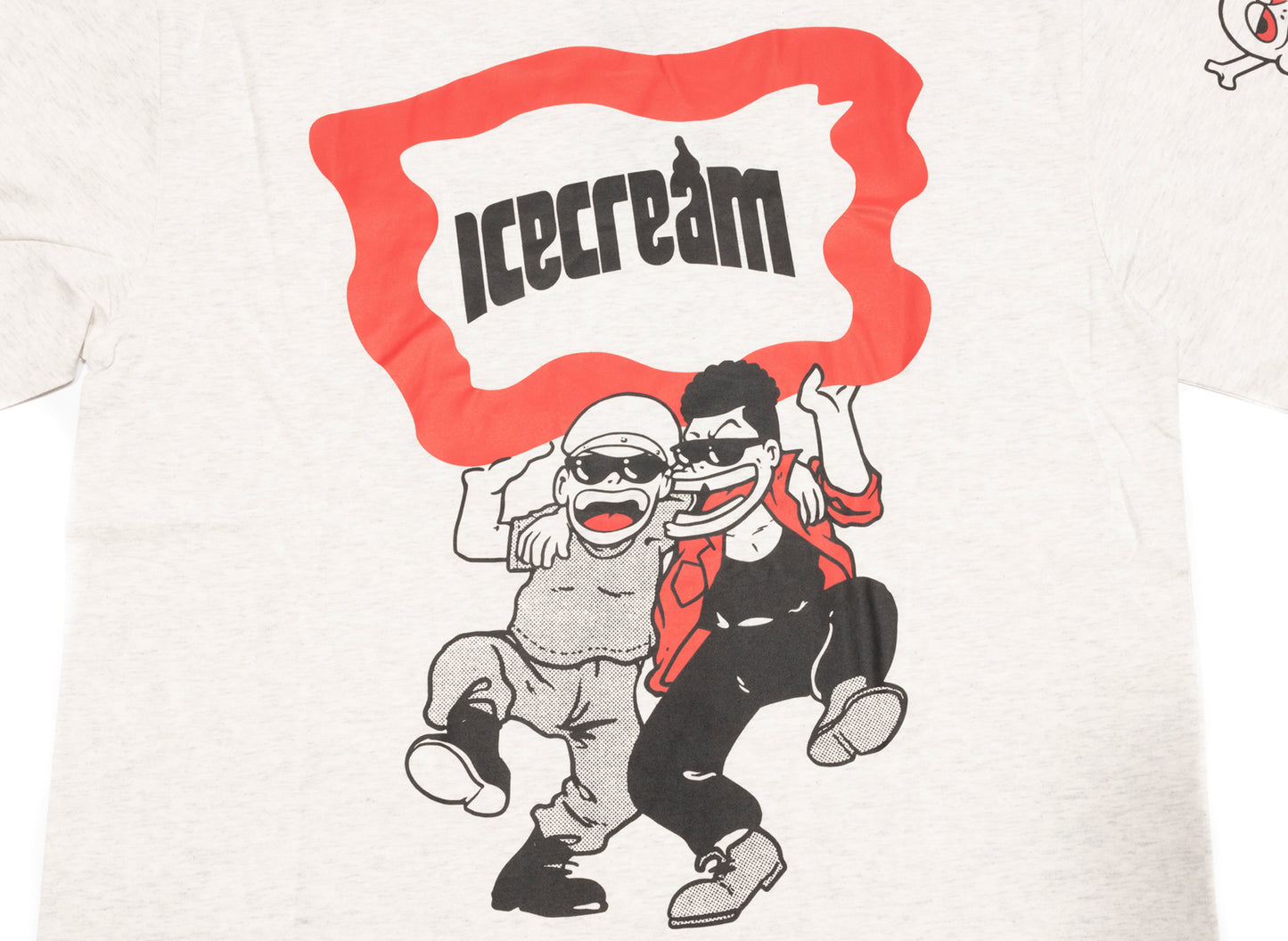 Ice Cream Nation L/S Knit Tee in Light Heather Grey