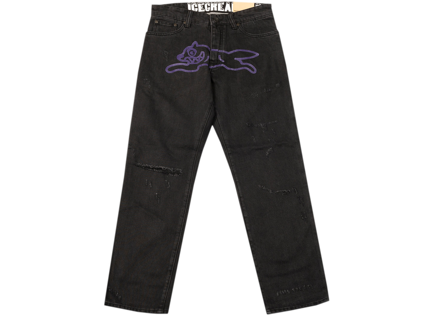 Ice Cream Strawberry Dog Jeans in Black