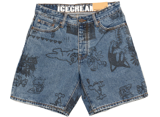 Ice Cream Sun Out Jean Shorts in Milk Chocolate