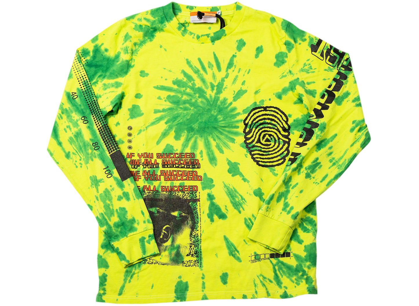INDVLST Double Helix Long Sleeve in Tie Dye Green