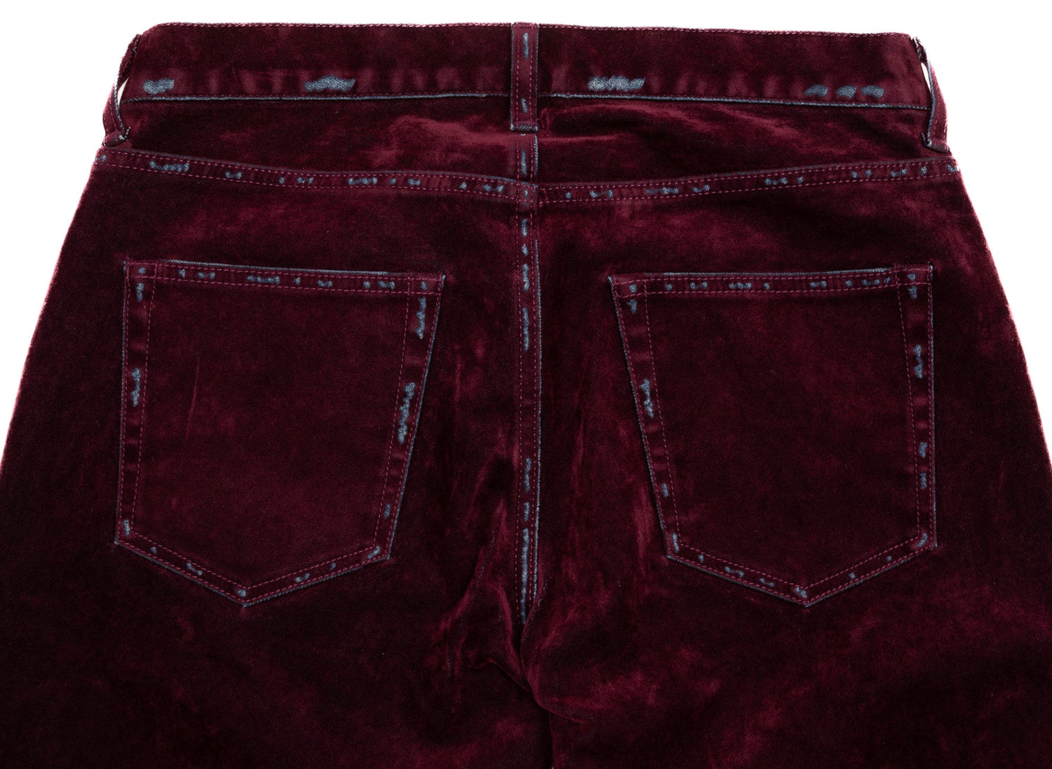 John Elliott The Daze Crush Flock Jeans in Burgundy - view 2