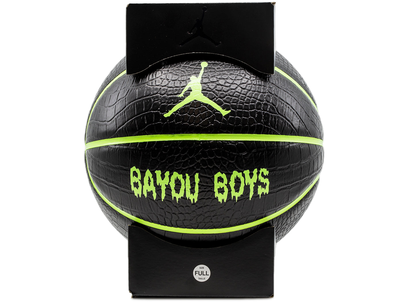 Jordan Bayou Boys Full Size Basketball in Black / Green