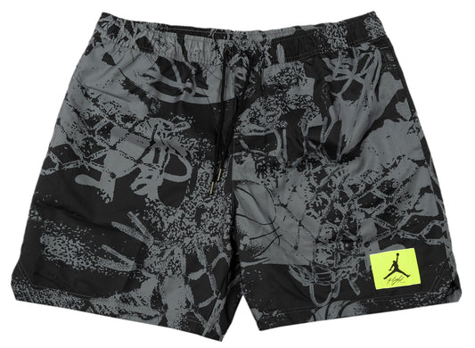 Pantalones cortos de piscina con estampado Jordan Flight para hombre en negro
