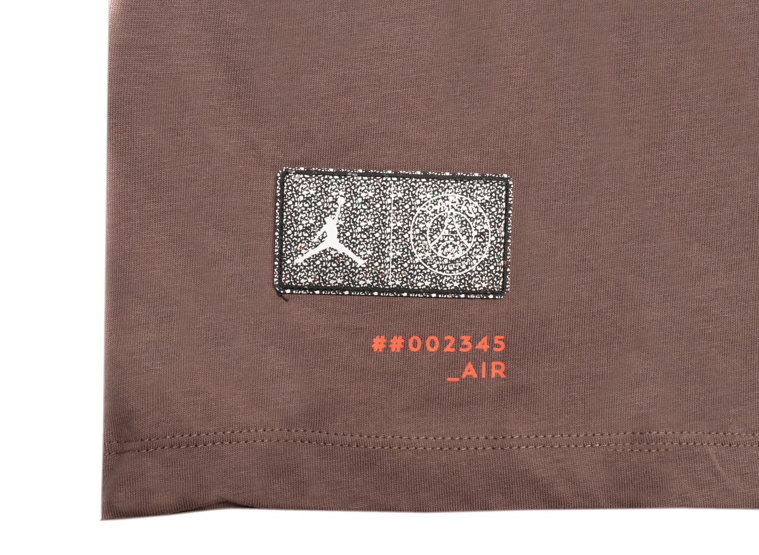 Jordan Paris Saint-Germain Wordmark Tee in Plum Eclipse / Bright Crimson / Black - view 2