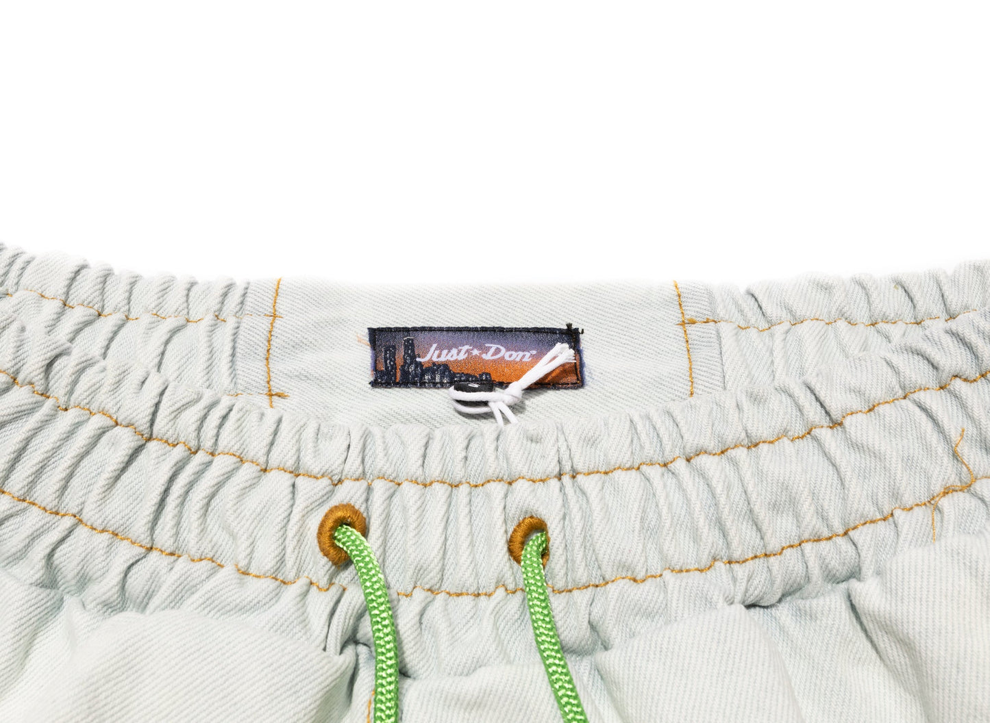 Just Don Denim Tropic Shorts in White
