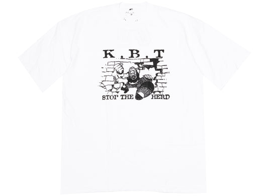 Kentucky Boy Tyler Stop The Herd Short Sleeve Tee in White