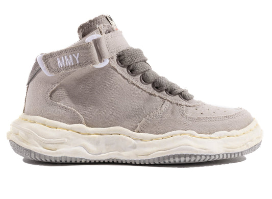 Maison Mihara Yasuhiro Canvas Wayne High-Top Sneaker in Grey