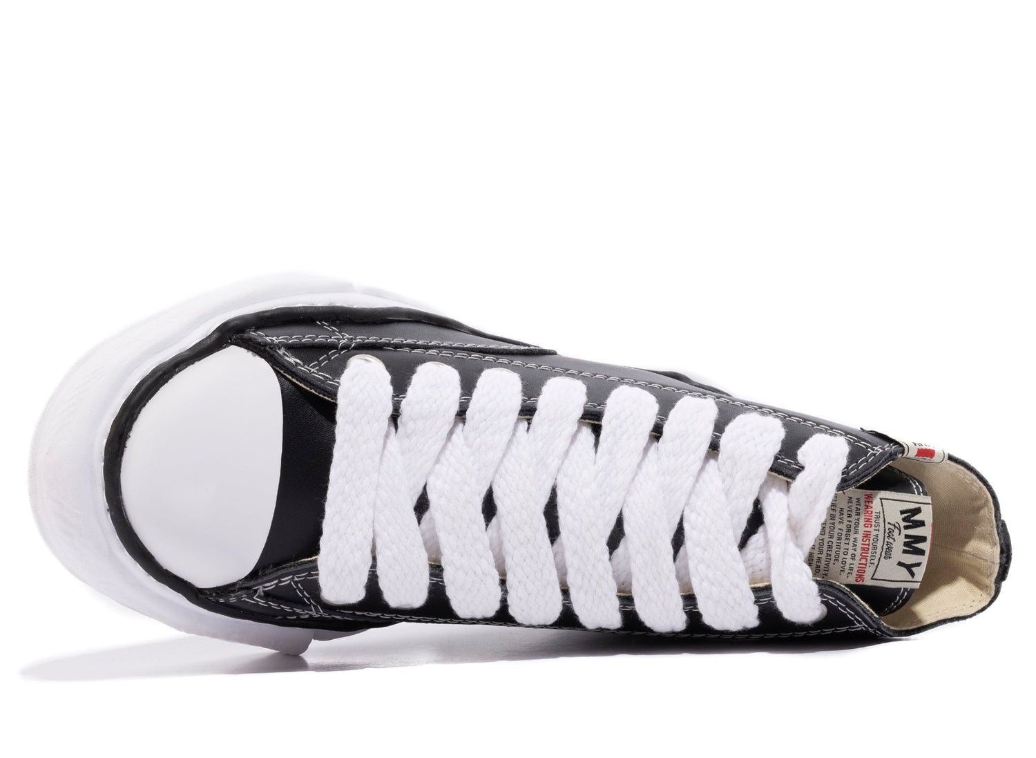Maison Mihara Yasuhiro High Top Lace Up Sneaker in Black - view 4