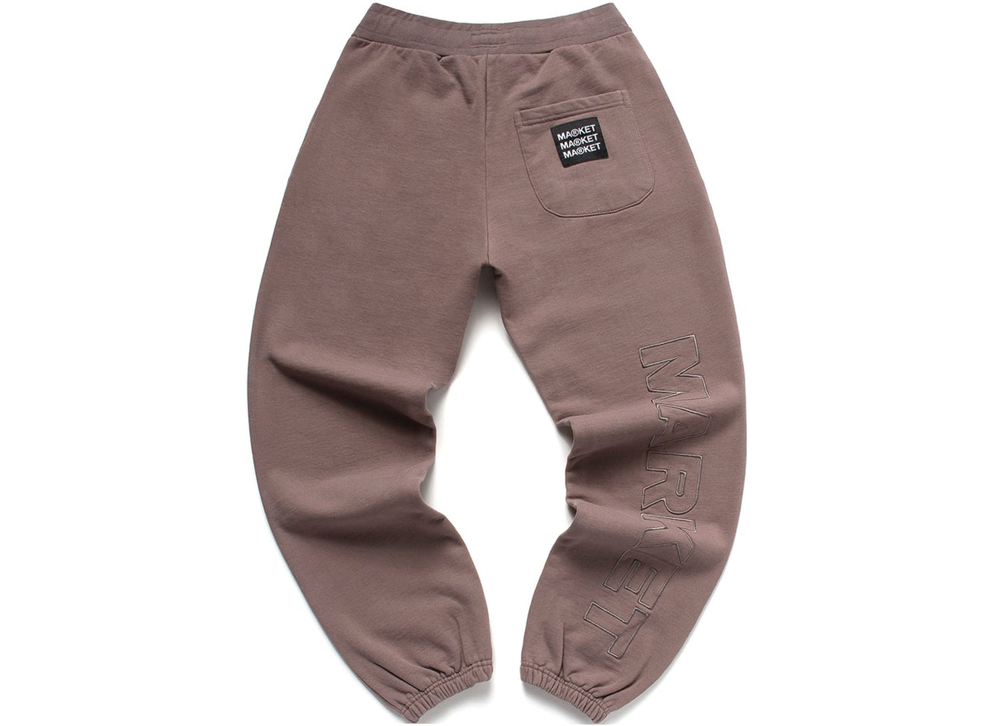Market Script Sweatpants in Washed Grey