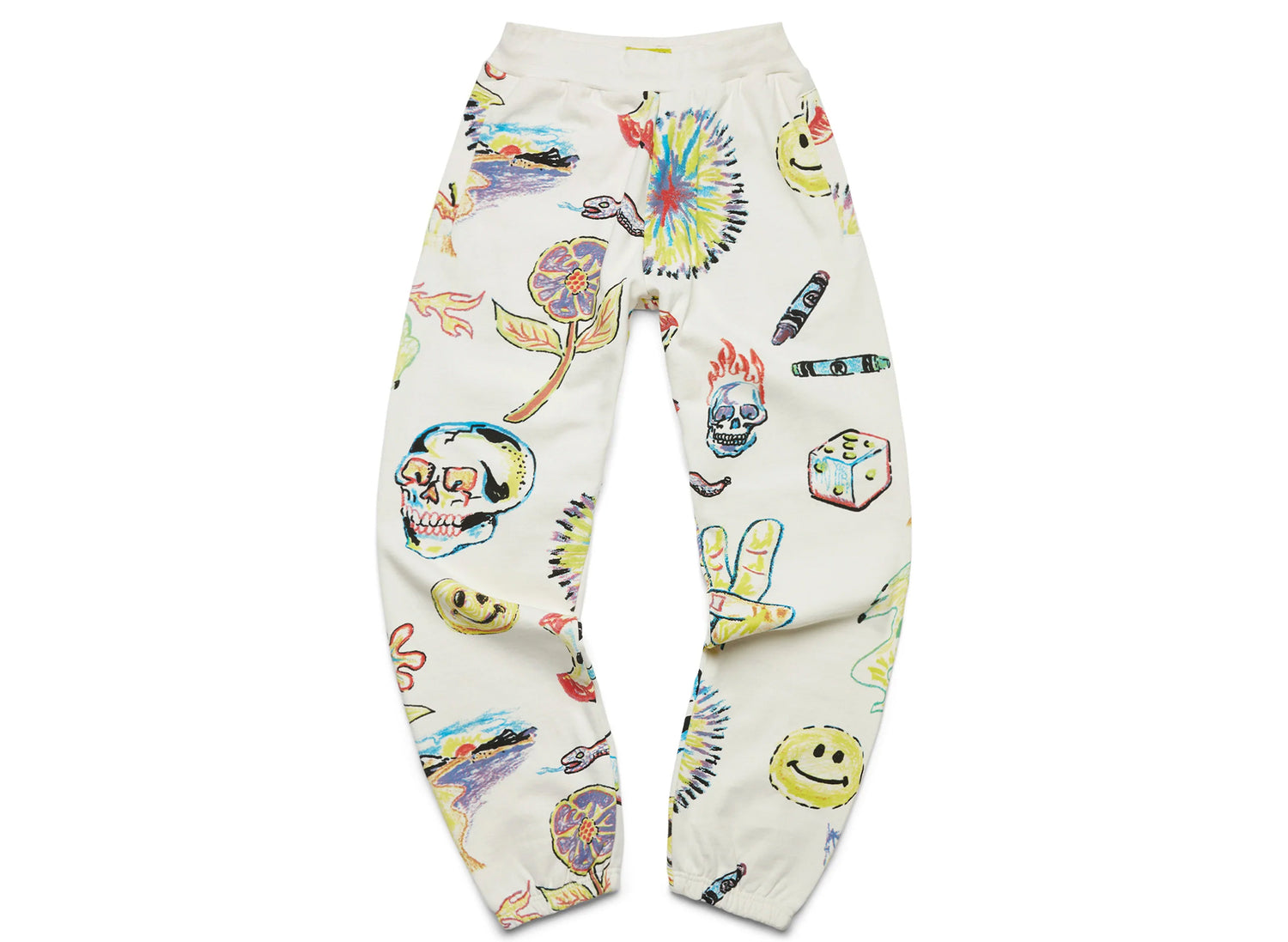 Market Smiley Coloring Book Sweatpants in Cream