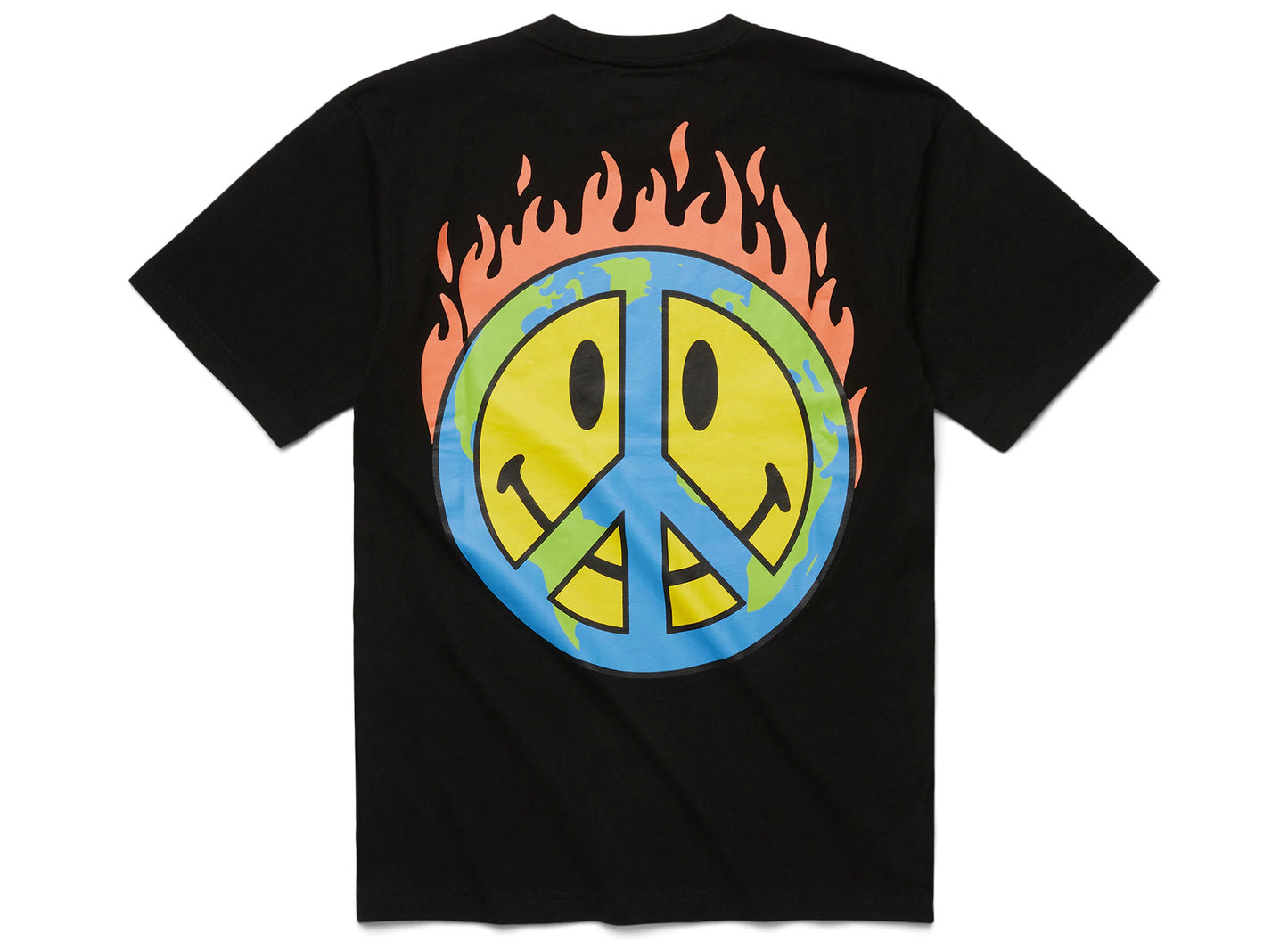 Market Smiley Earth on Fire Tee in Black - view 2