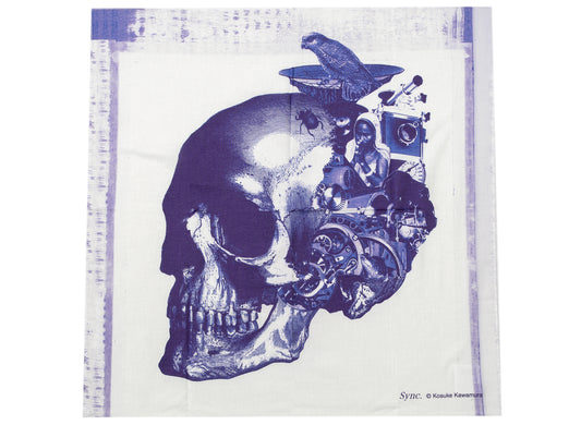Medicom Toy Be@rbrick Kosuke Kawamura Skull Bandana 'Blue'