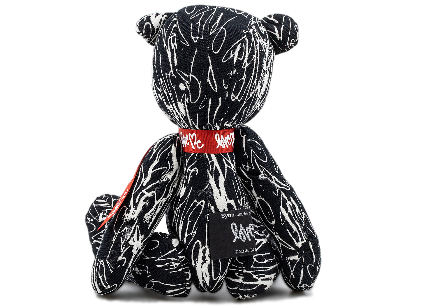 Medicom Toy x Curtis Kulig 'All Over' Teddy Bear in Black / White