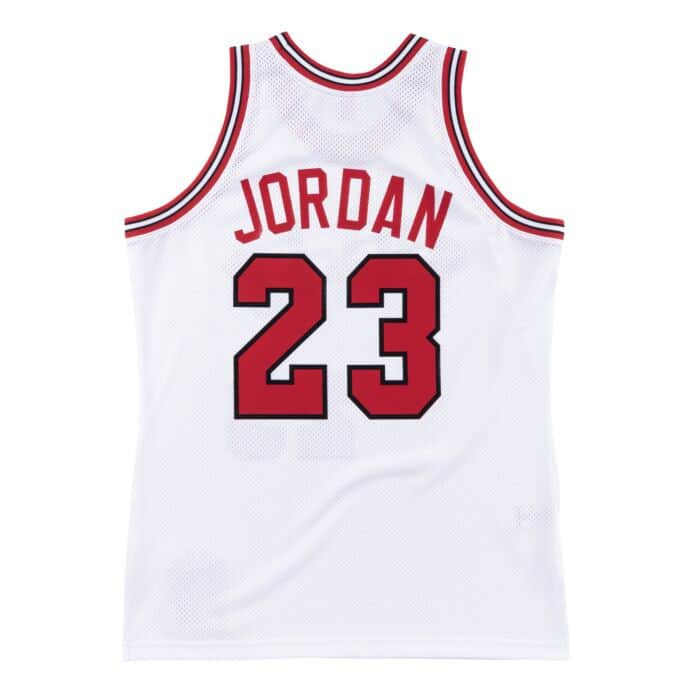 Mitchell & Ness Chicago Bulls Michael Jordan Jersey in White / Red