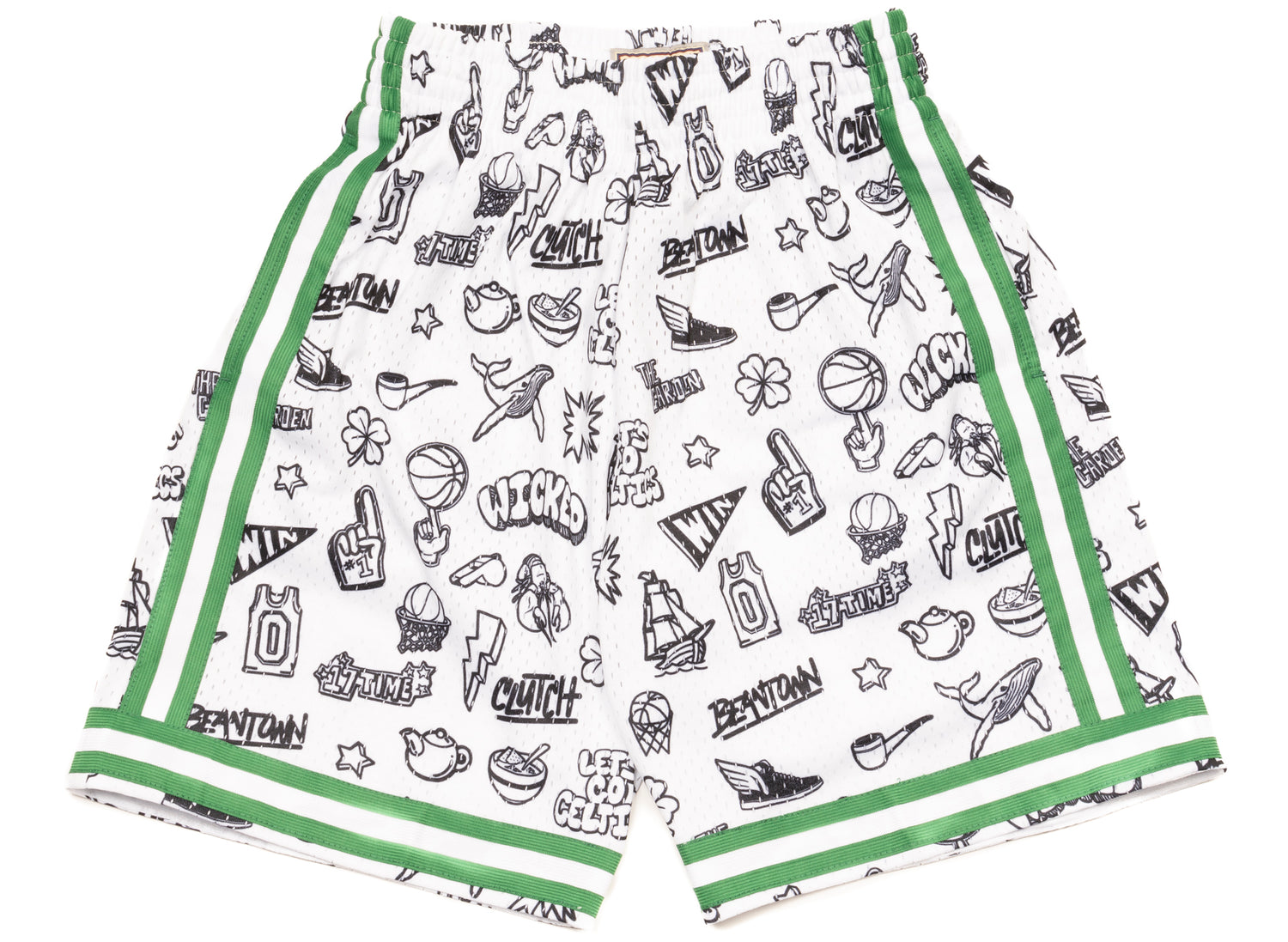 Mitchell & Ness NBA 1985 Celtics Doodle Swingman Shorts