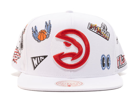 Mitchell & Ness NBA Hand Drawn Hawks Snapback