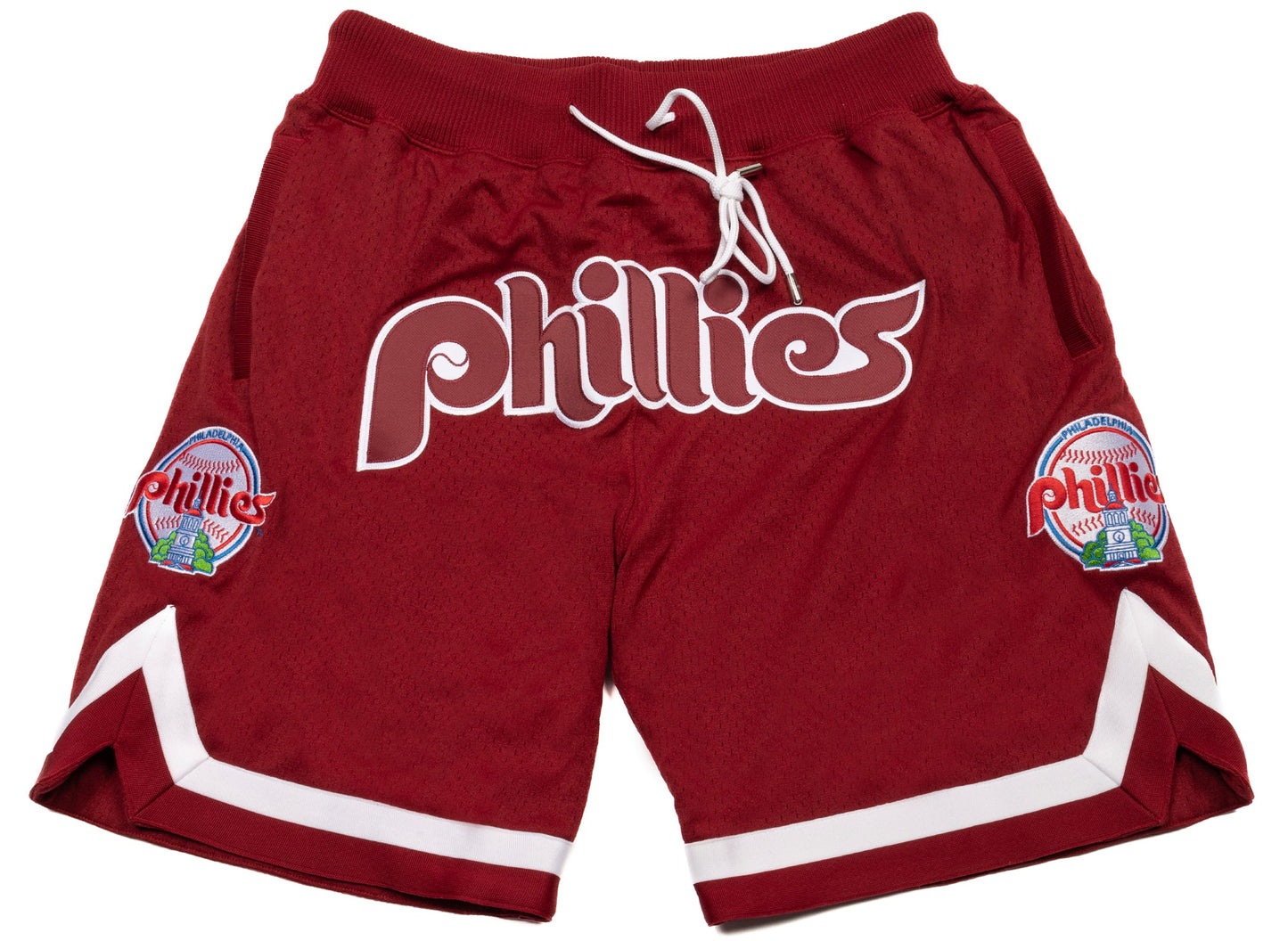 Mitchell & Ness x Just Don Cooperstown Phillies Shorts in Crimson