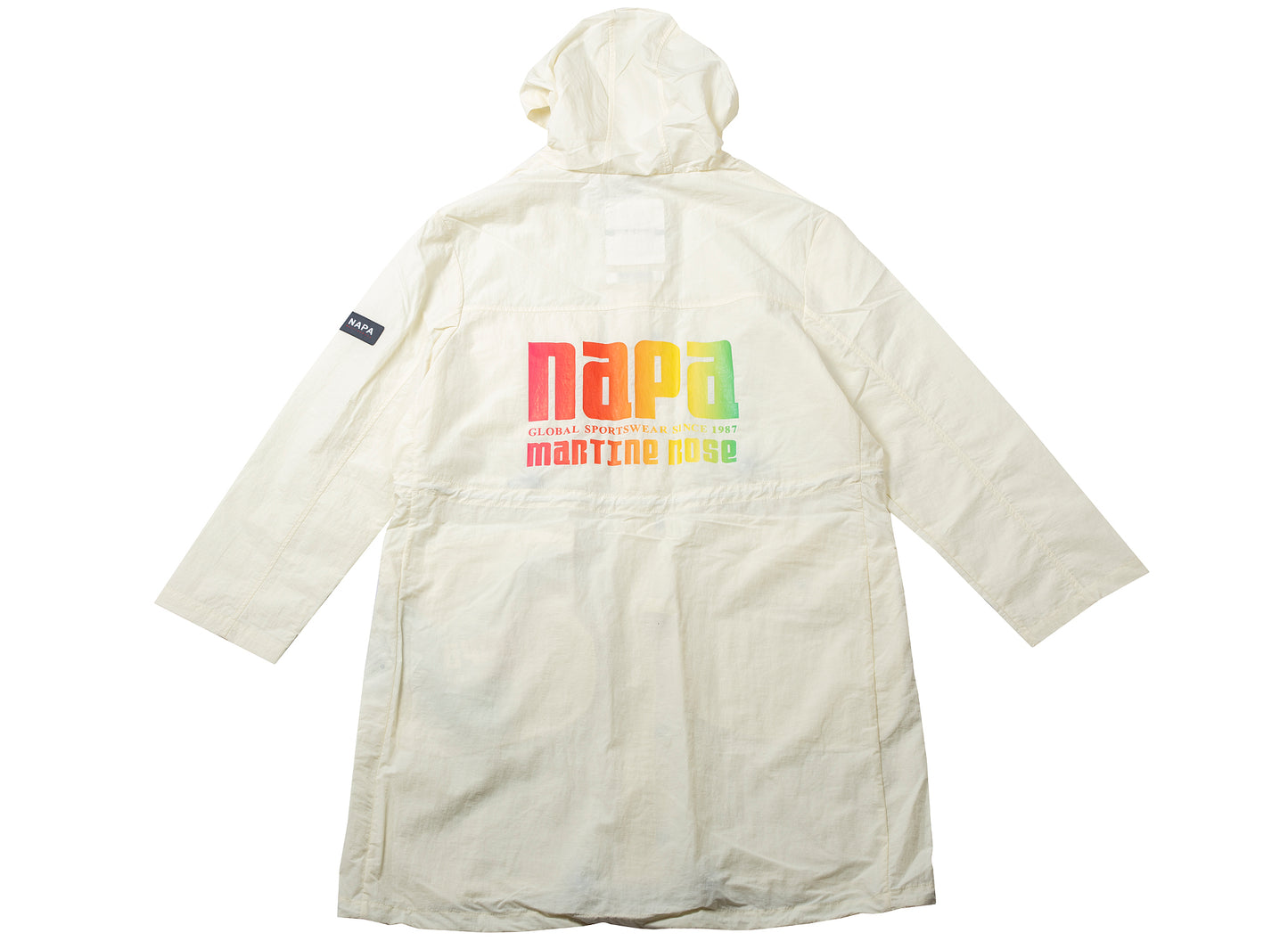Napa by Martine Rose A-Lantic Hooded Coat in White / Vanilla