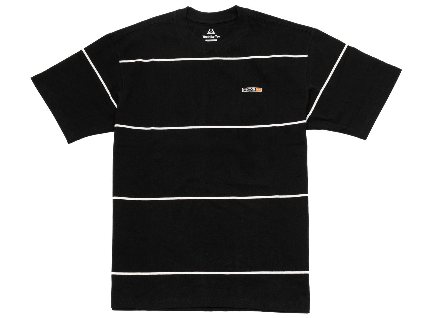 Nike ACG S/S Striped Tee in Black / Summit White