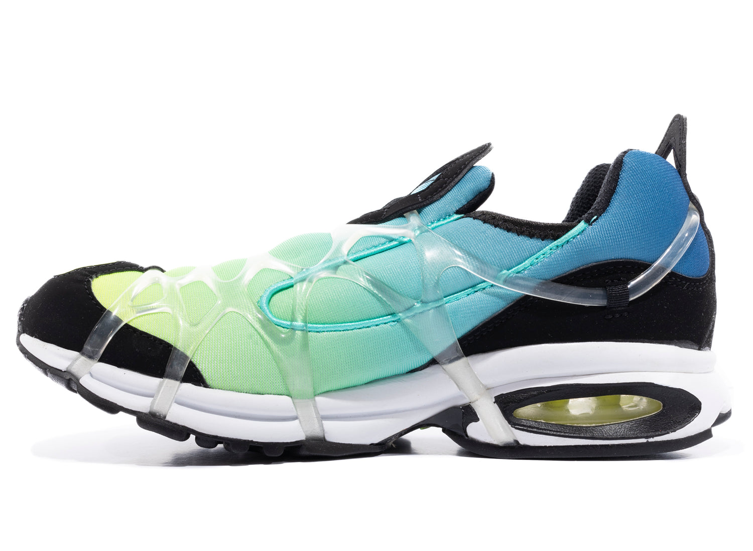 Nike Air Kukini SE in White / Black / Lemon Venom / Aurora Green - view 3