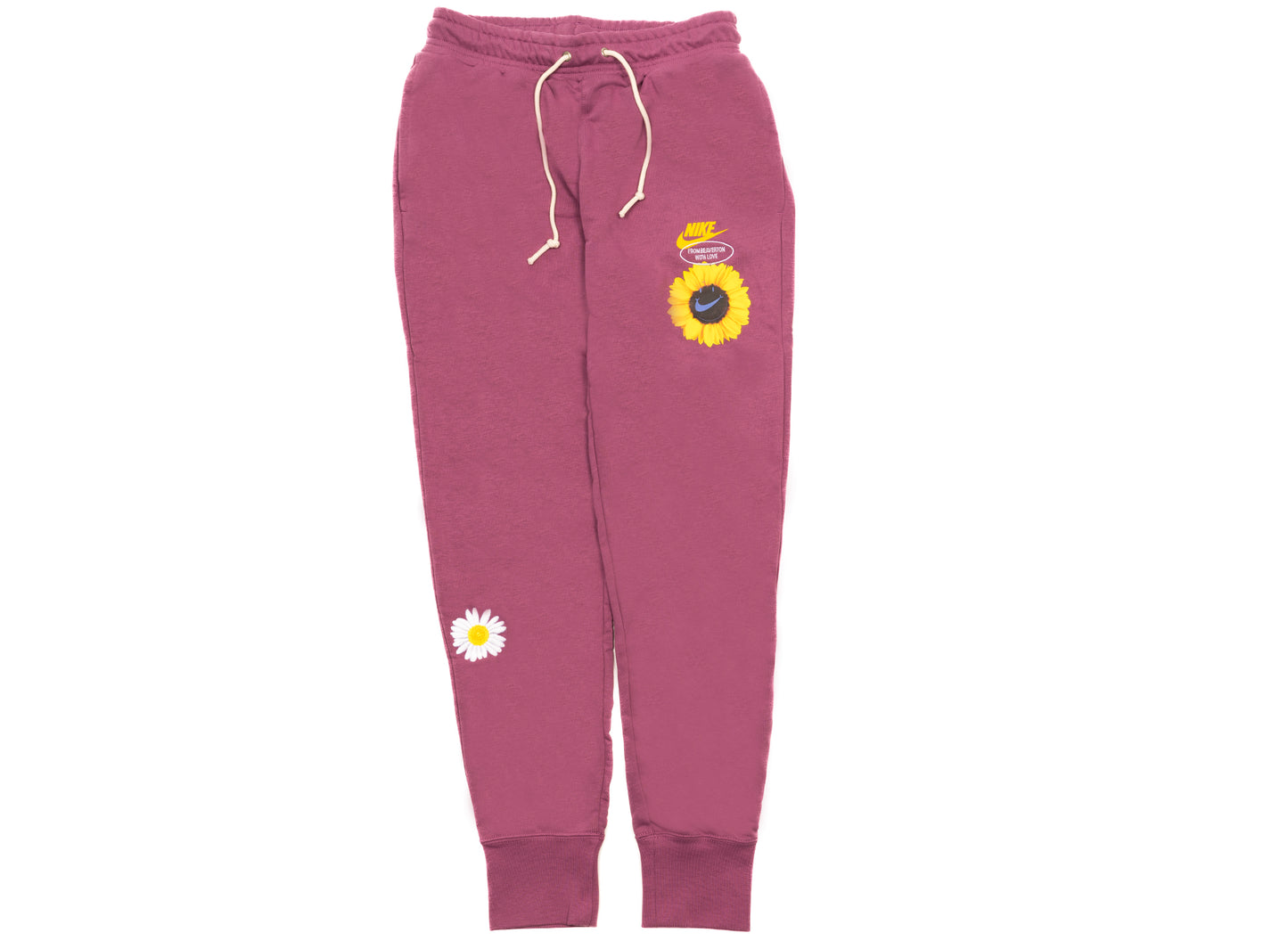 Nike Sportswear HBR-S Pants in Light Bordeaux / Vivid Sulfur
