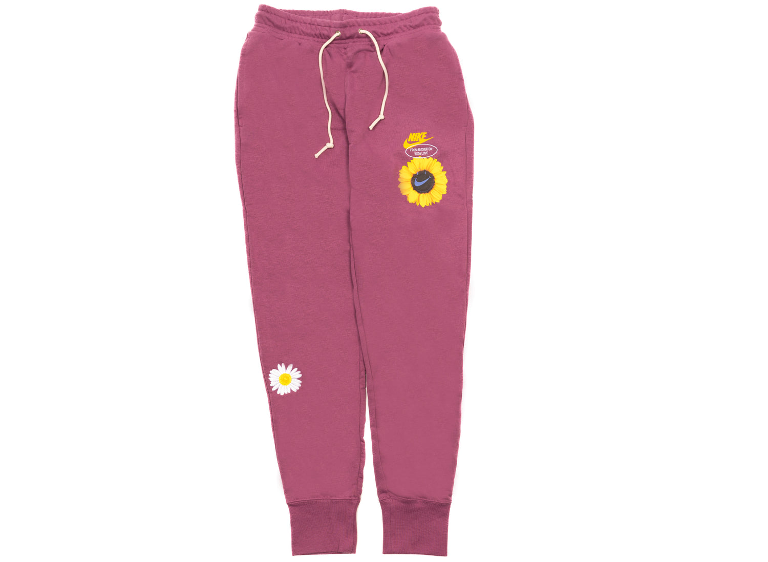 Nike Sportswear HBR-S Pants in Light Bordeaux / Vivid Sulfur