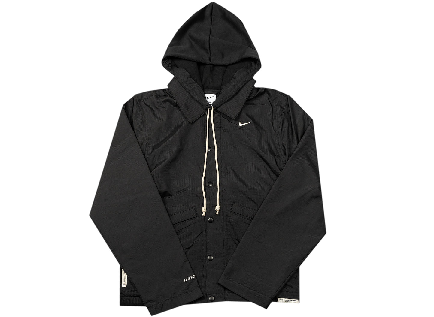 Nike Therma-Fit Standard Issue Full Zip Jacket in Black / Pale Ivory