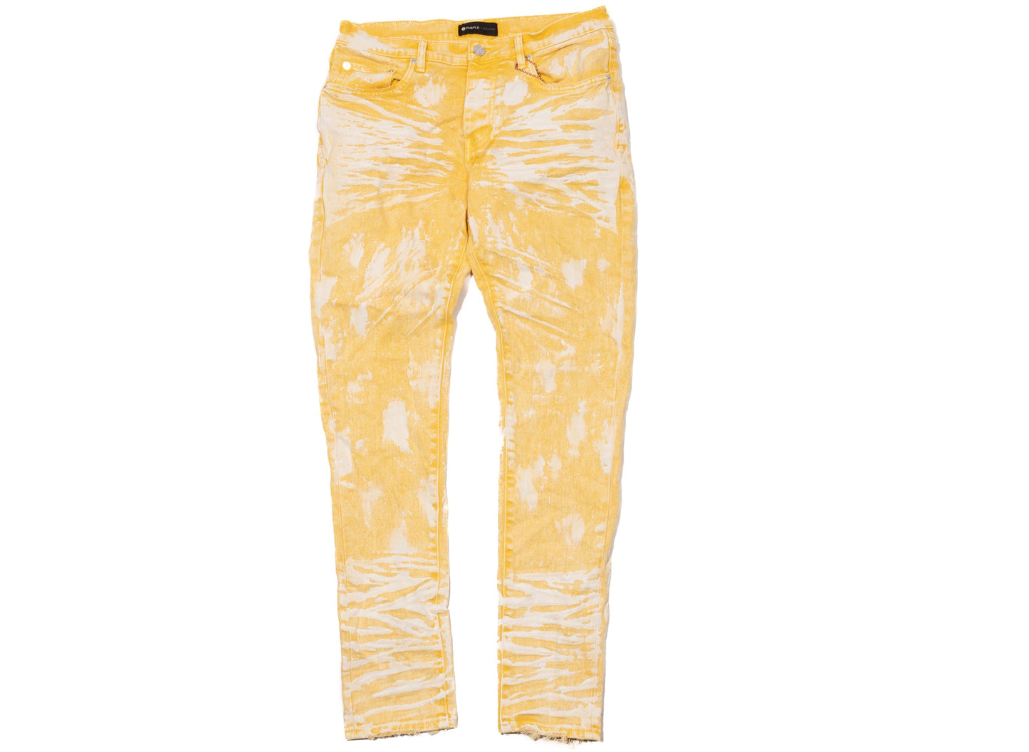 Purple Brand Bright Yellow Hard Wax Jeans