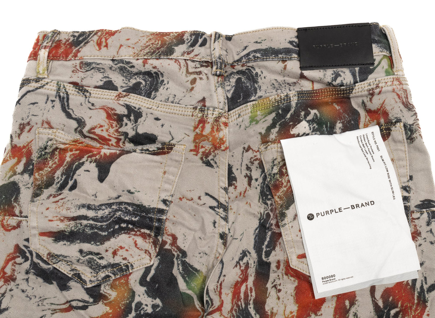 Purple Brand Marble Print Jeans - view 2