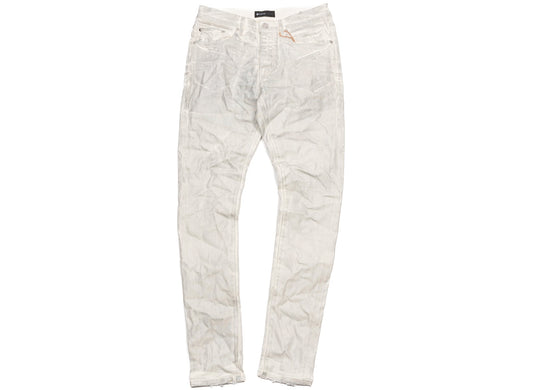 Purple Brand Worn Iridescent Pearl Jeans in White