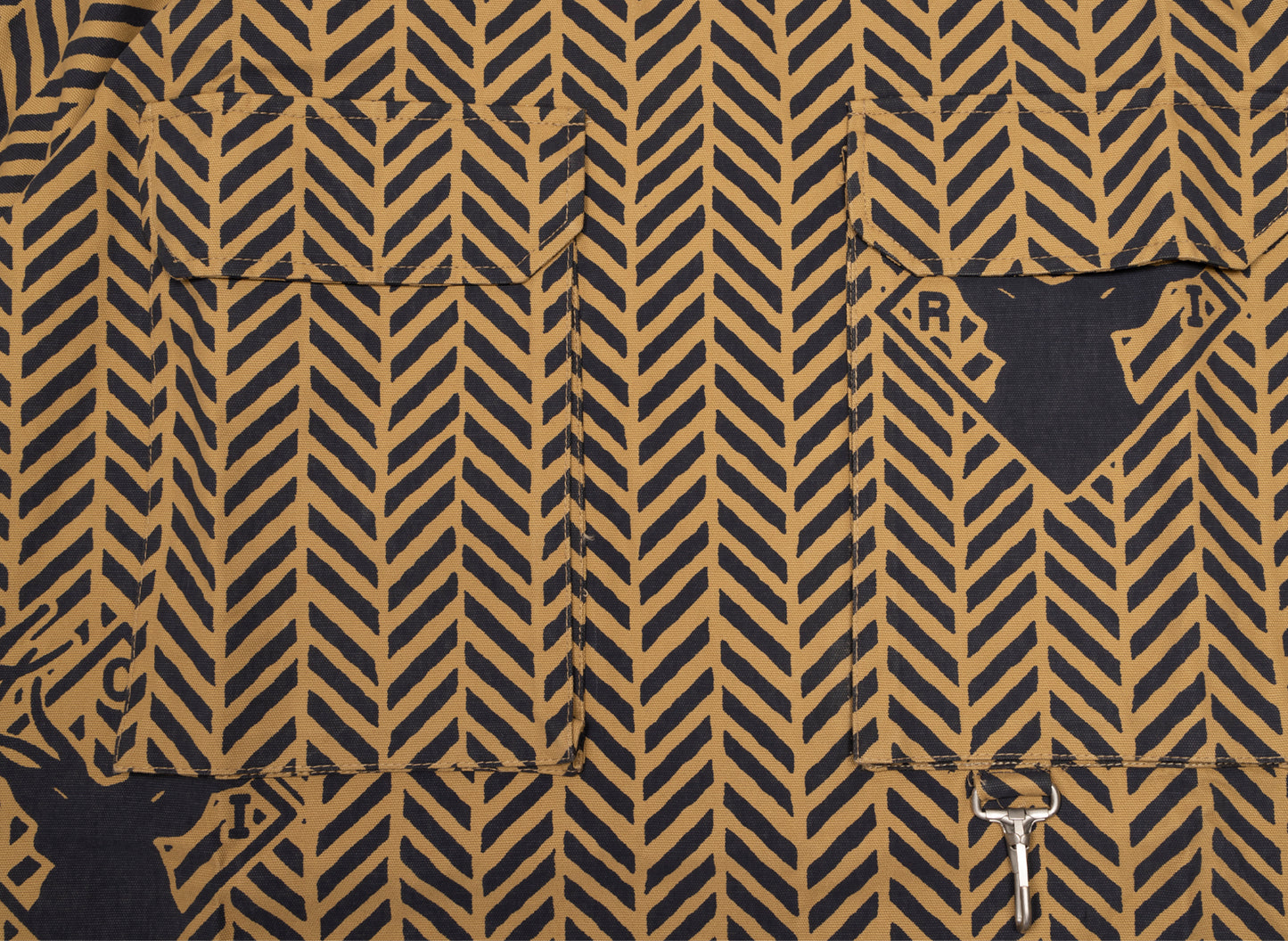 Reese Cooper Brushed Cotton Canvas Anorak in Herringbone Print - view 3