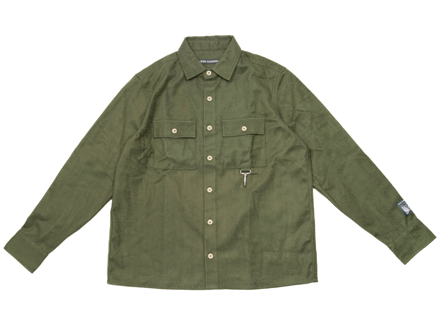 Reese Cooper Flannel Button Down Shirt in Sage