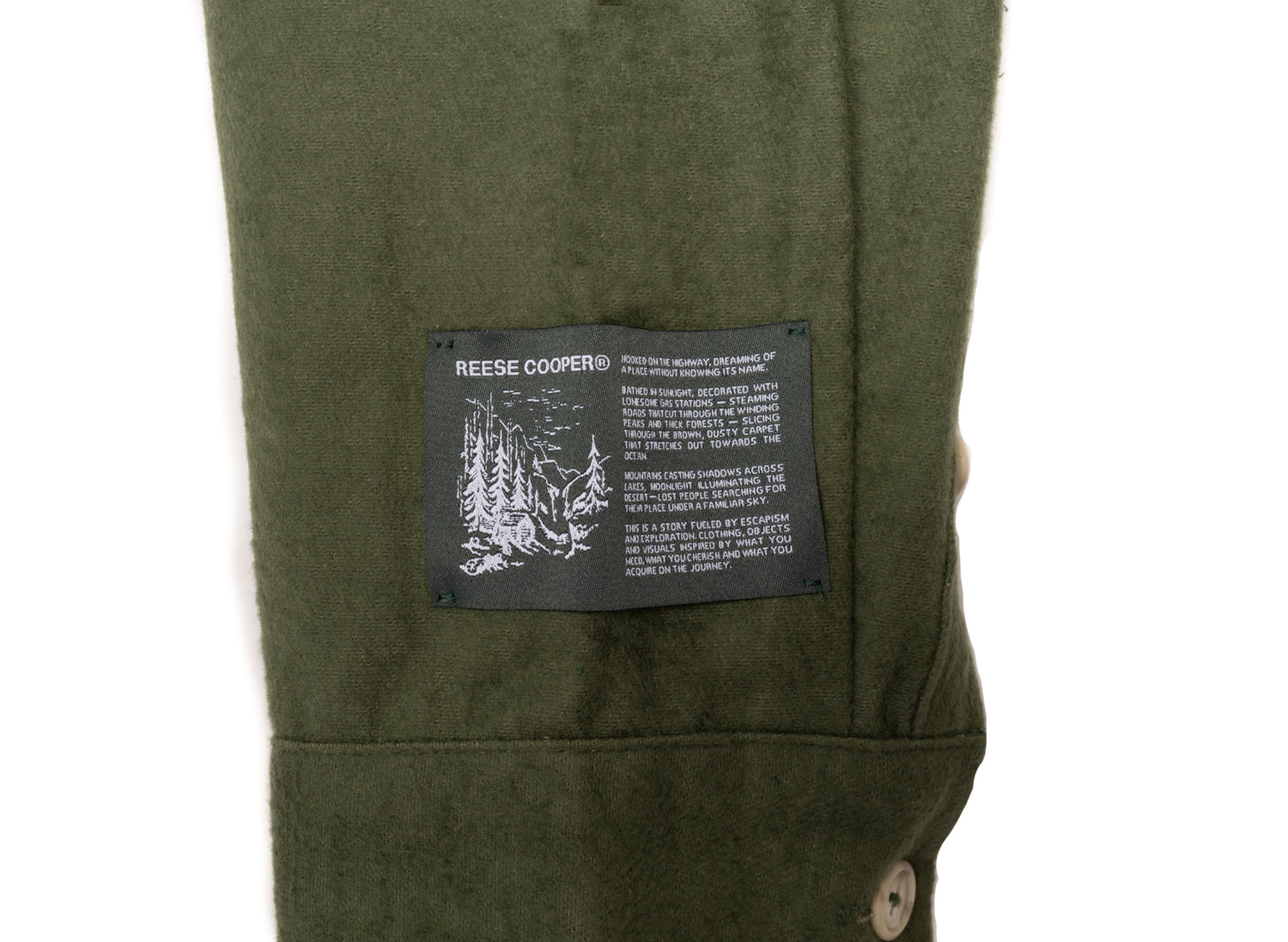 Reese Cooper Flannel Button Down Shirt in Sage - view 3