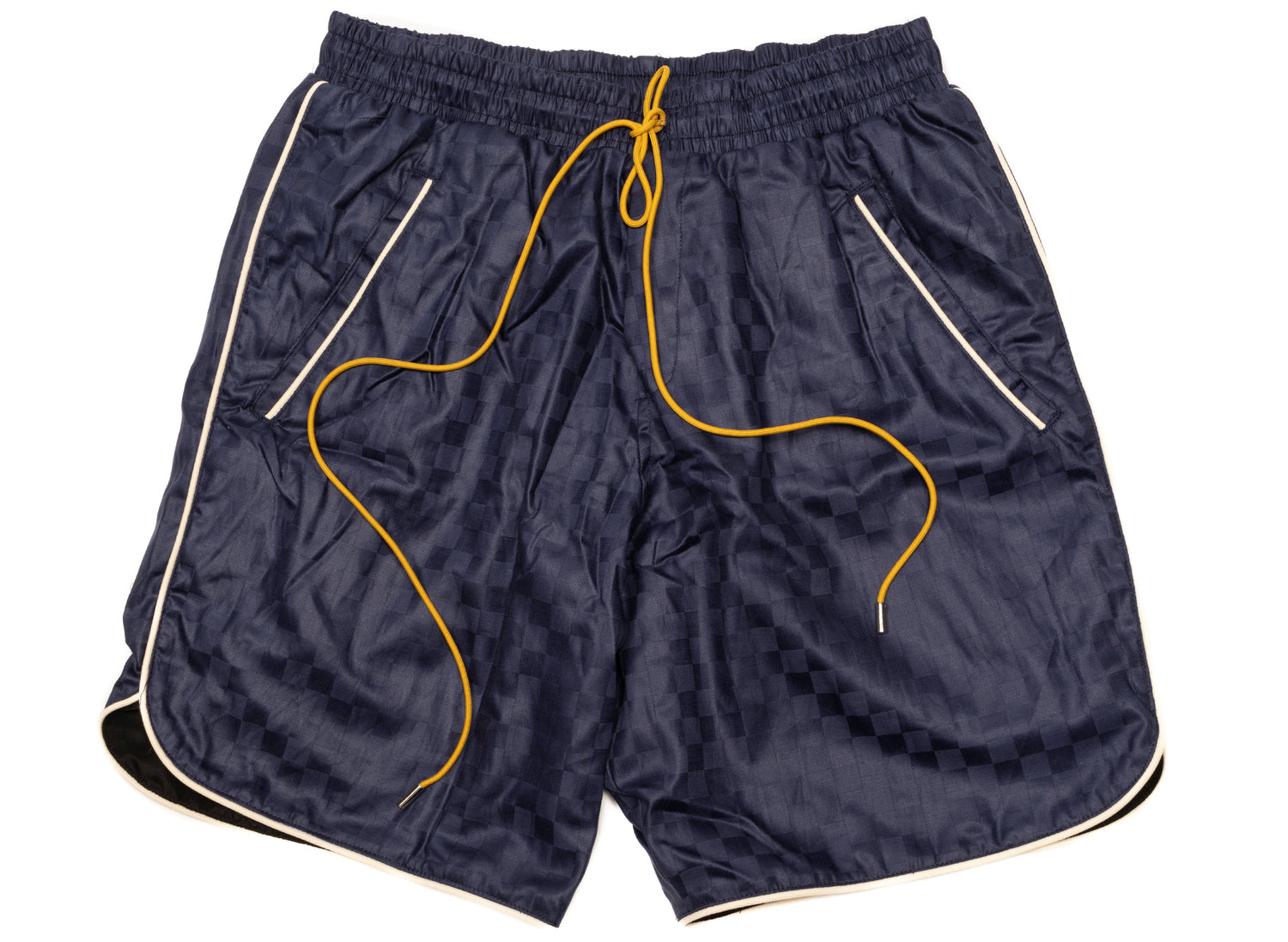 Rhude Checker PJ Shorts in Navy