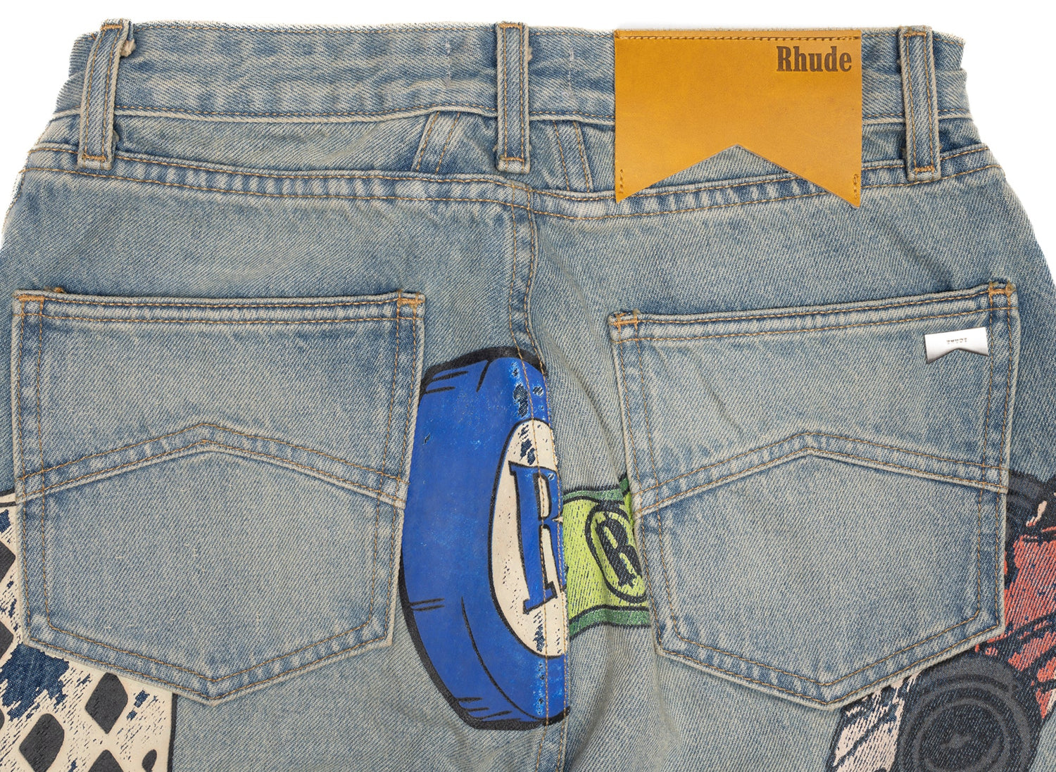 Rhude Doodle Print Jeans - view 2