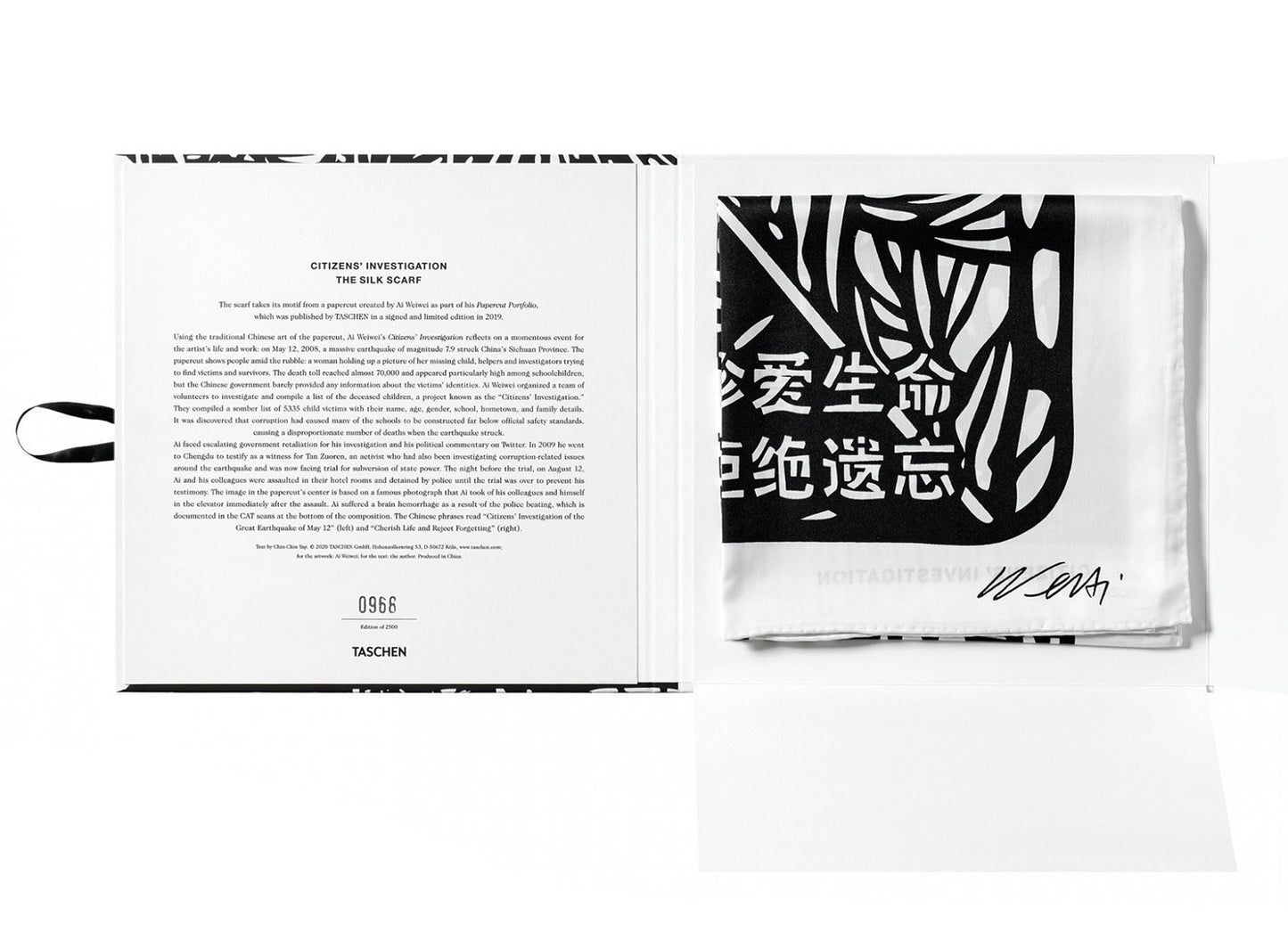 Taschen Limited Edition ‘Citizens’ Investigation’ Scarf by Ai Weiwei