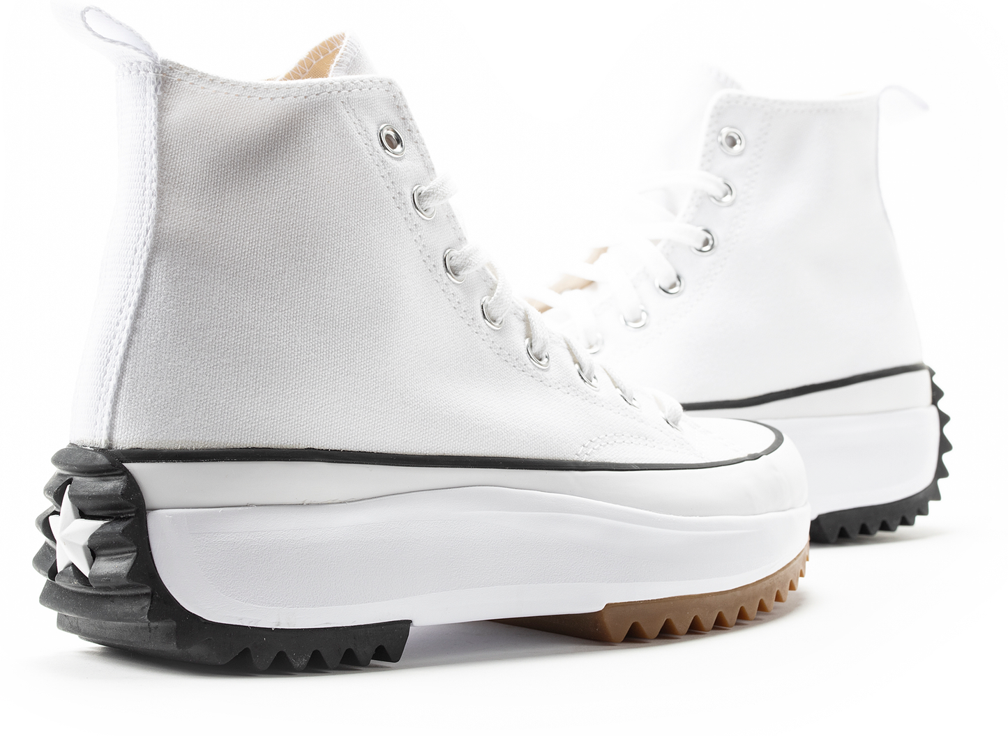 Unisex Converse Run Star Hike Hi in White / Black / Gum - view 2