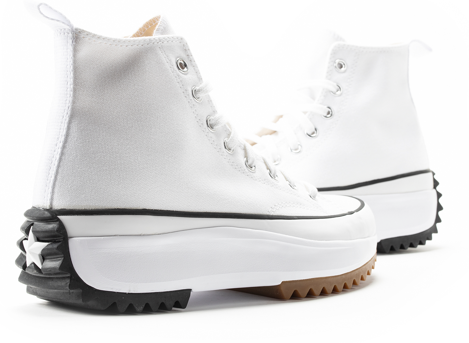 Unisex Converse Run Star Hike Hi in White / Black / Gum - view 2