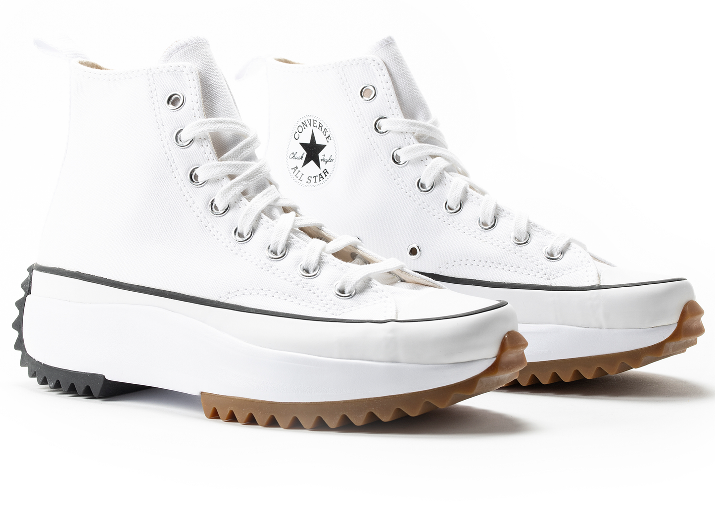 Unisex Converse Run Star Hike Hi in White / Black / Gum - view 3