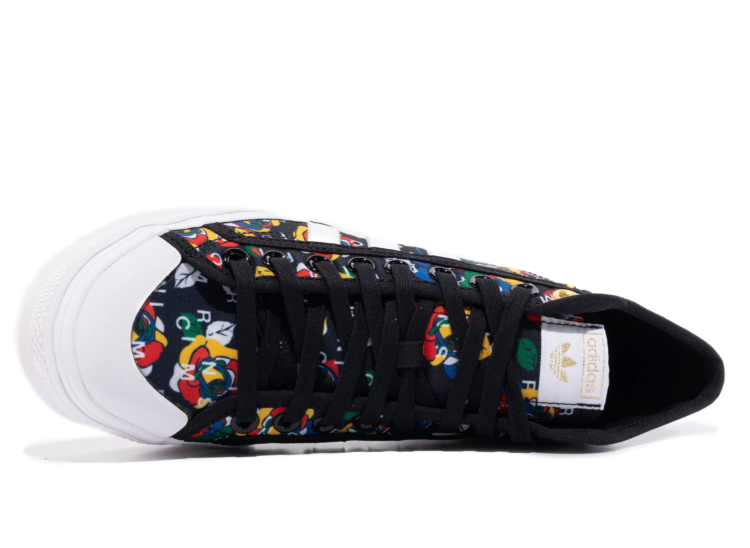 Women's Adidas Nizza Platform Mid in Core Black / Flat White - view 4