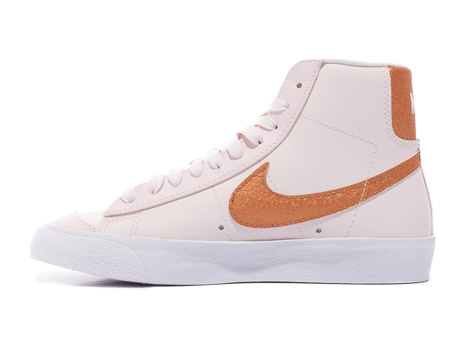 Women's Nike Blazer Mid '77 Essential in Light Soft Pink / Metallic Copper / White - view 3