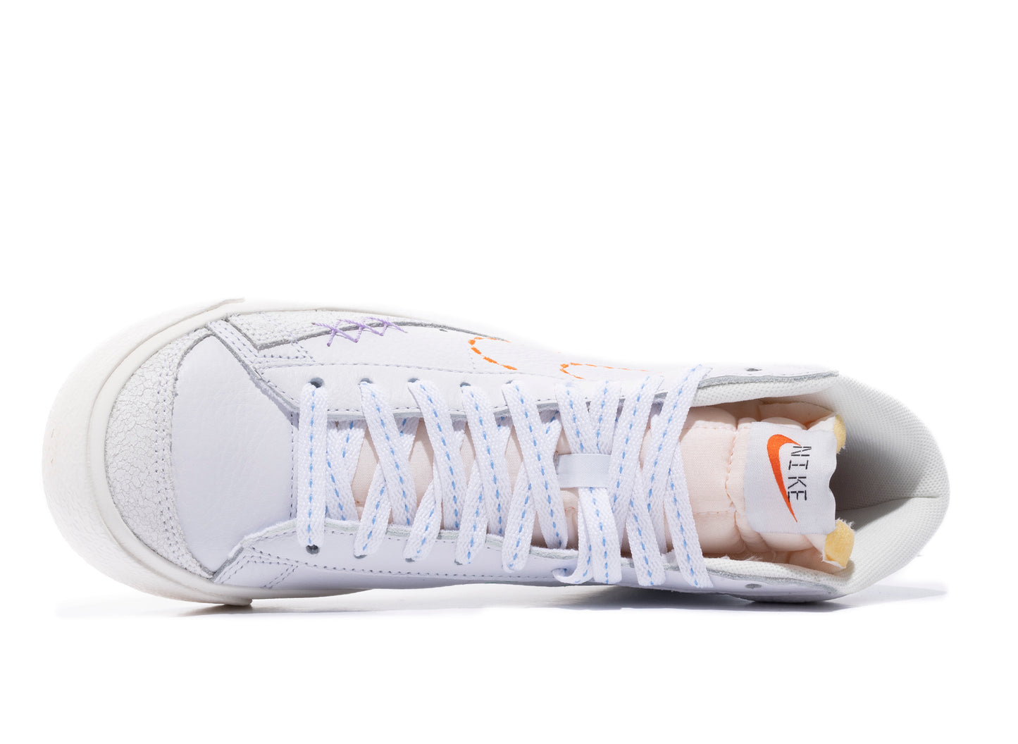 Women's Nike Blazer Mid '77 in White / Safety Orange / Lilac / Green Glow - view 4
