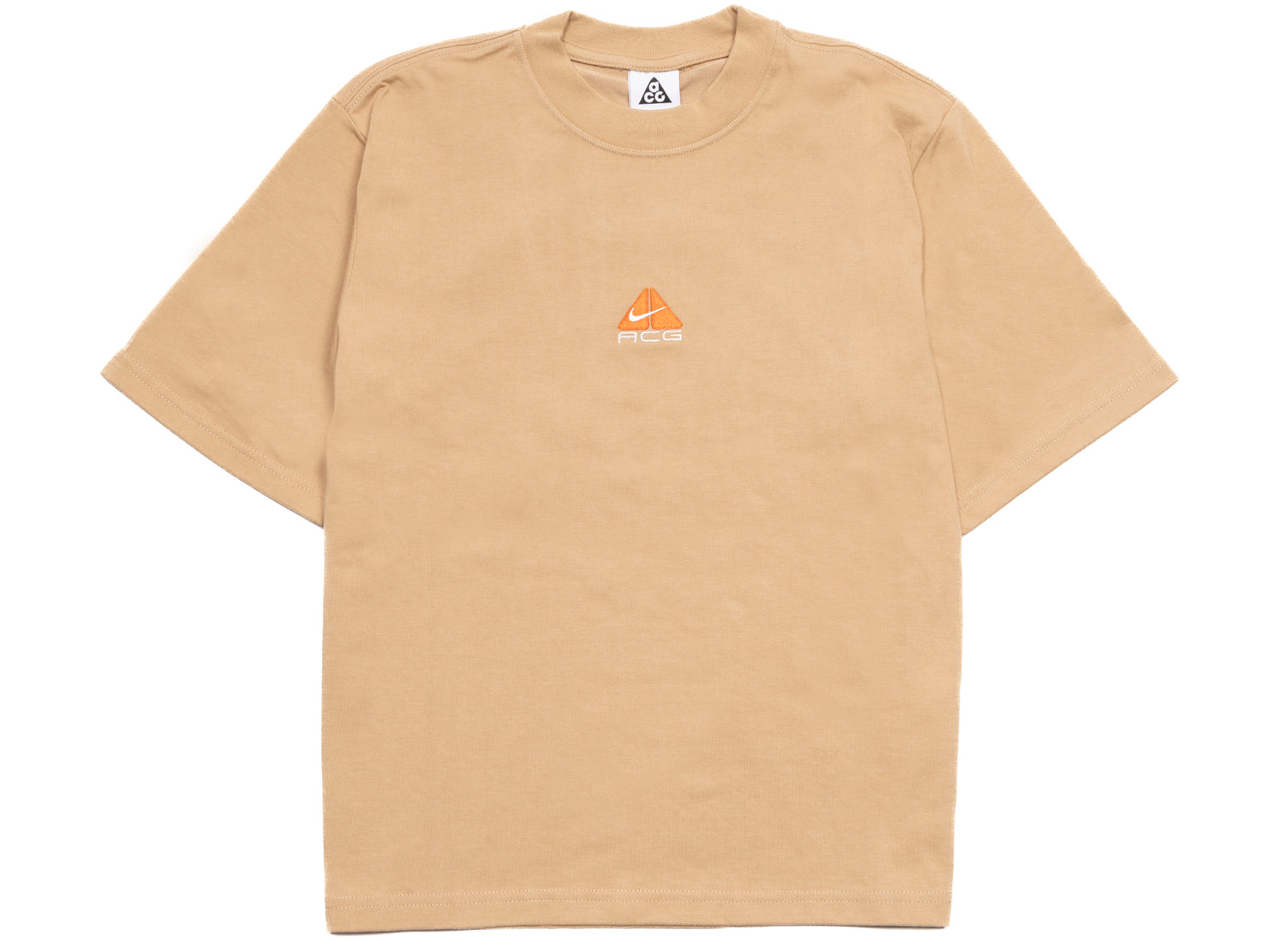 Women's Nike NRG ACG S/S Tee in Hemp / Electro Orange / Summit White