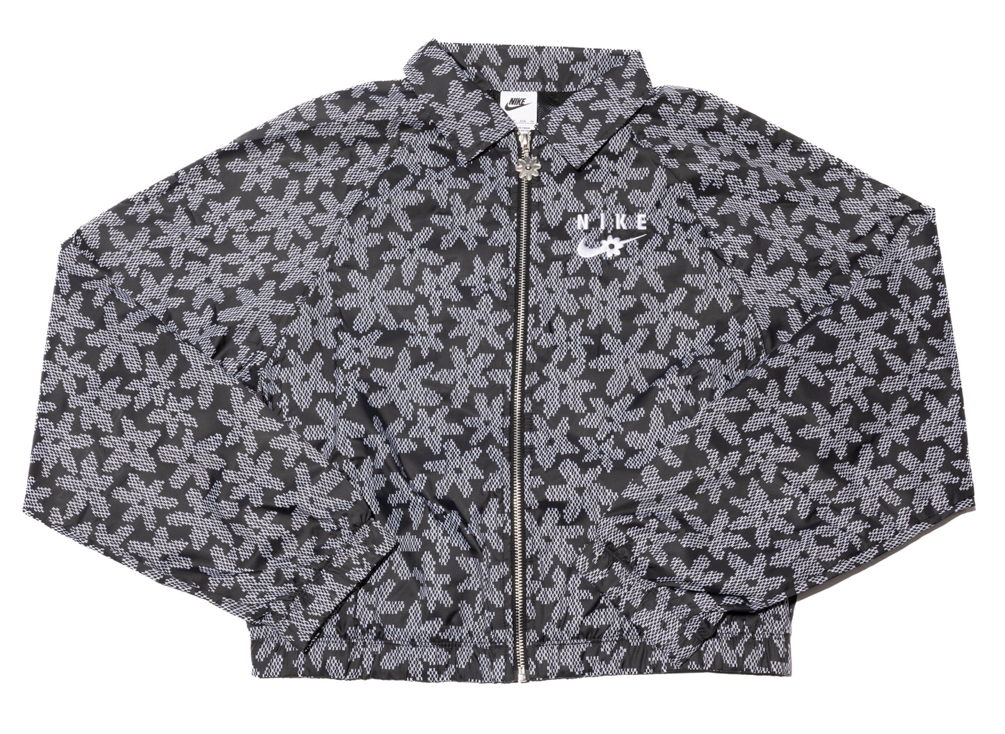 Women's Nike Sportswear AOP Woven Jacket in Black / White