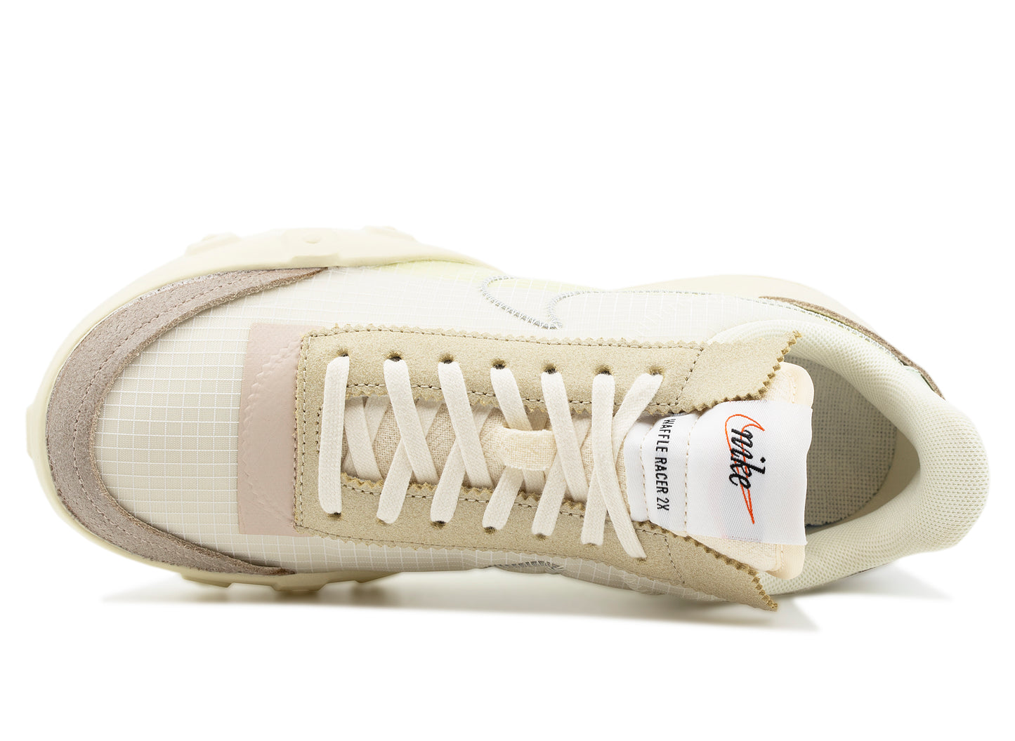 Women's Nike Waffle Racer LX Series in Pale Ivory / Silver / Muslin / Jade Aura